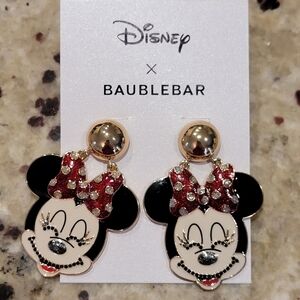 Disney X Baublebar Minnie Mouse Earrings NWT